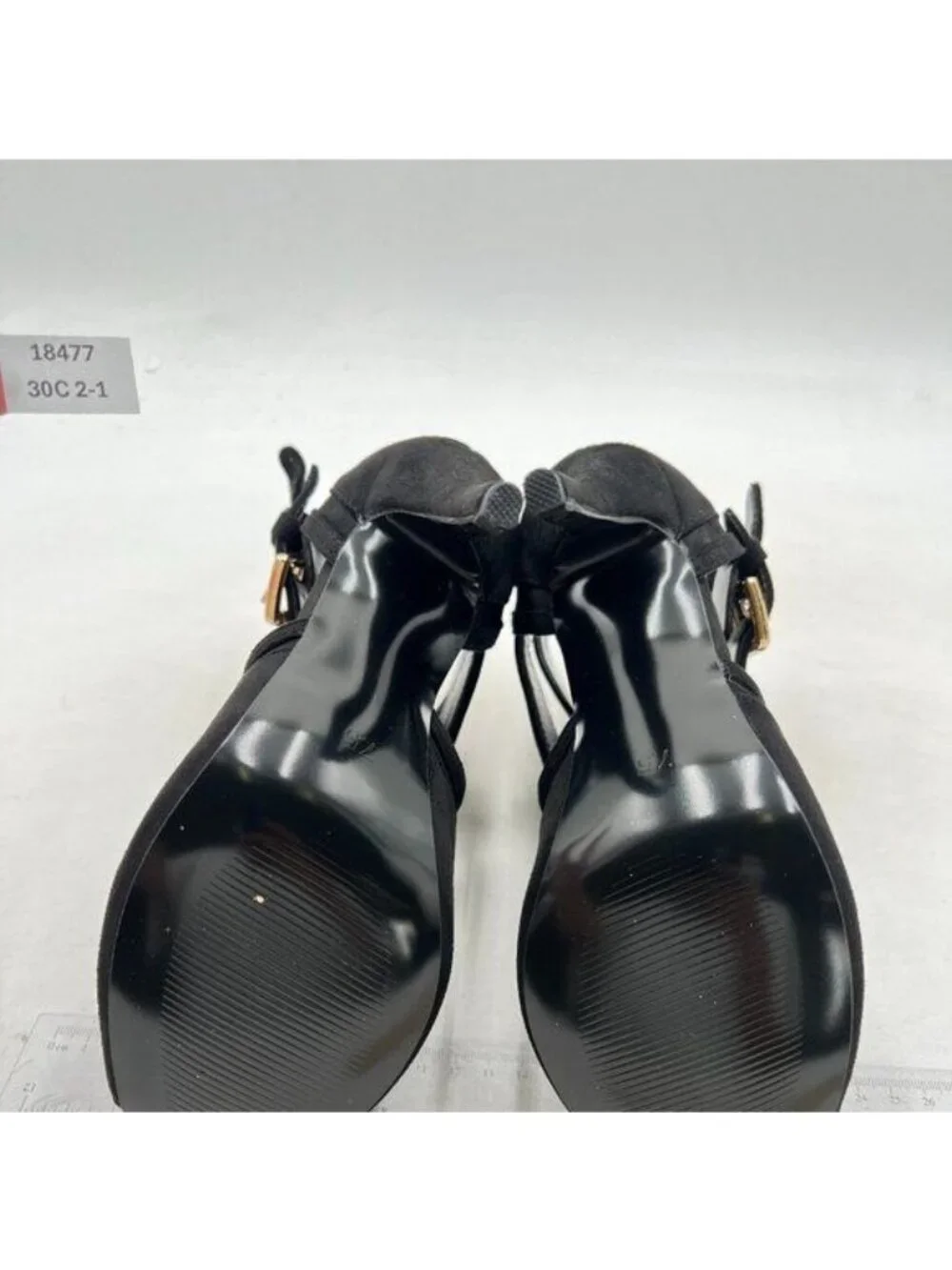 XYD Women Peep Toe Ankle Bootie High Heels Buckled Double Straps Cutout Shoes